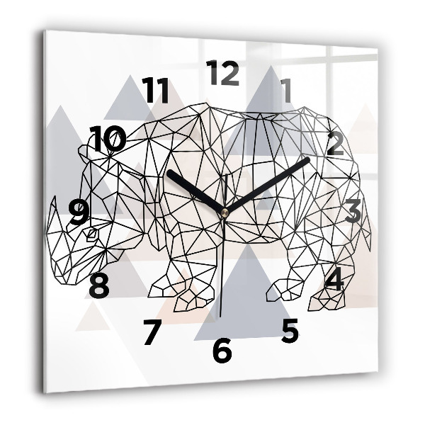 Orologio quadrato in vetro Modello geometrico