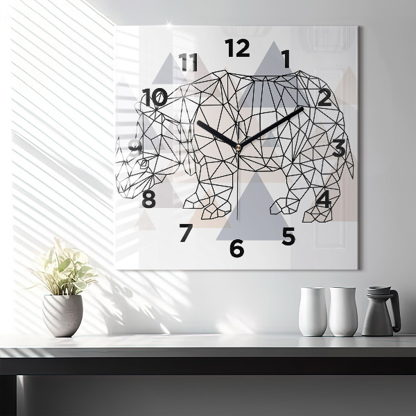 Orologio quadrato in vetro Modello geometrico