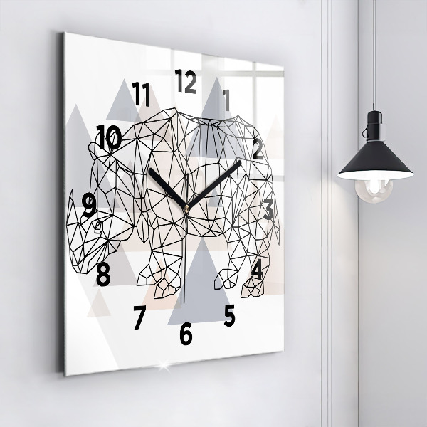Orologio quadrato in vetro Modello geometrico