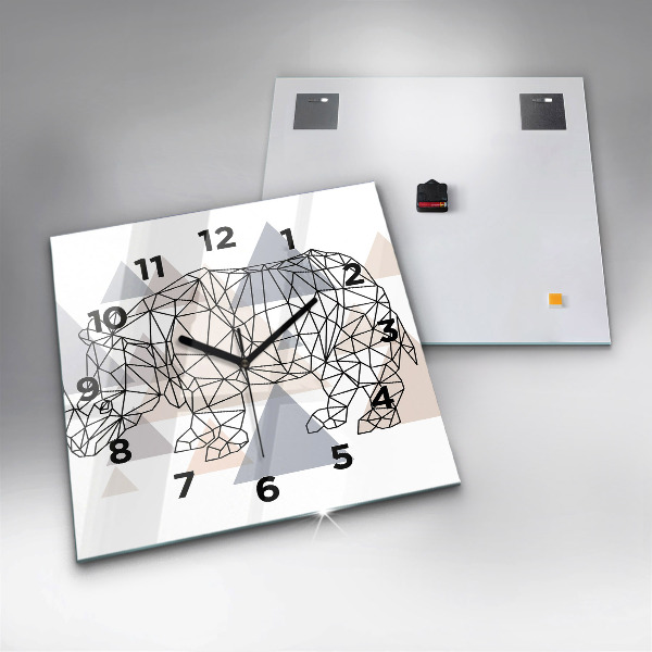 Orologio quadrato in vetro Modello geometrico