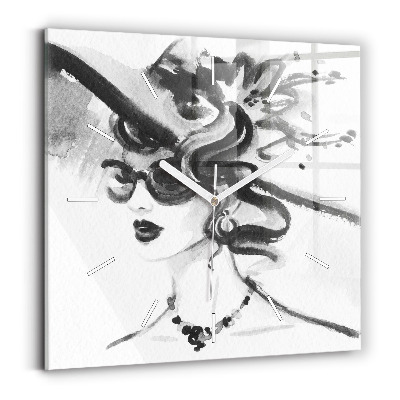 Orologio quadrato in vetro Donna alla moda