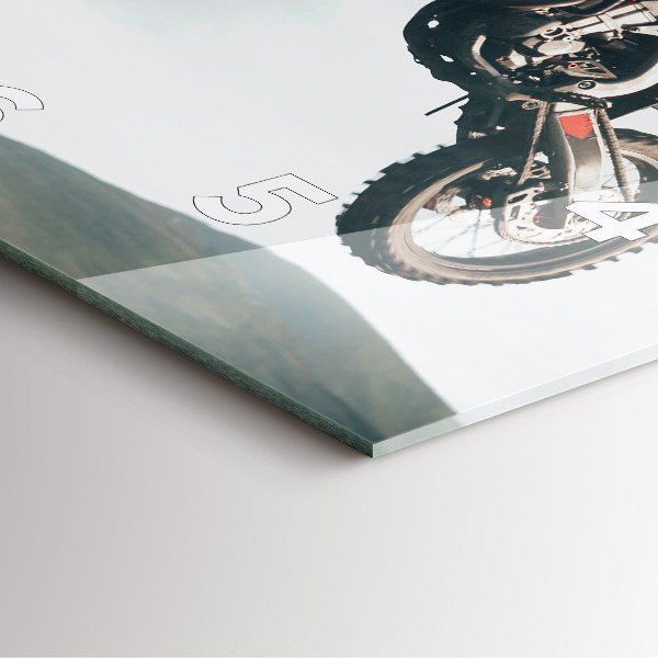 Orologio quadrato in vetro Stile motore Adrenalina