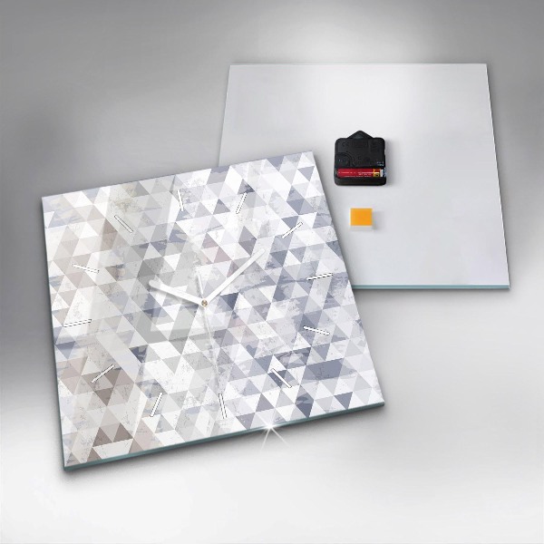 Orologio quadrato in vetro Motivo geometrico