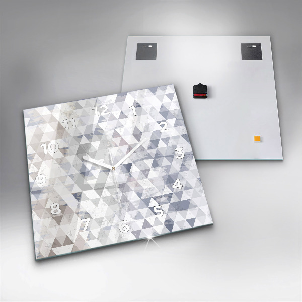 Orologio quadrato in vetro Motivo geometrico