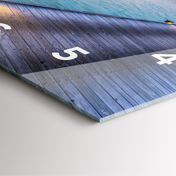 Orologio quadrato in vetro Tramonto Maldive