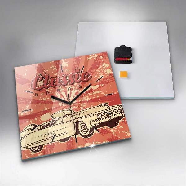 Orologio quadrato in vetro Auto d'epoca retrò