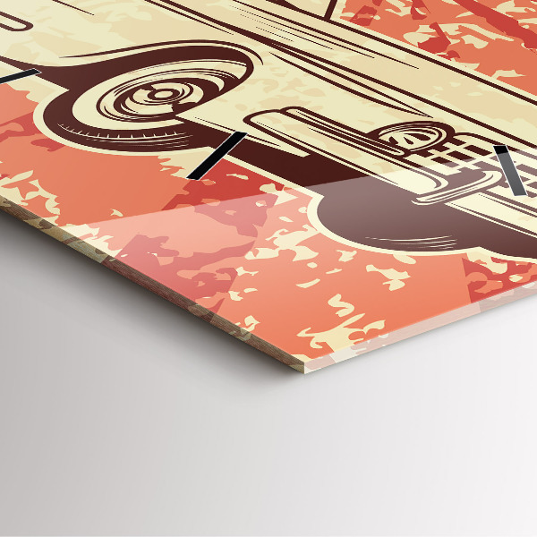 Orologio quadrato in vetro Auto d'epoca retrò