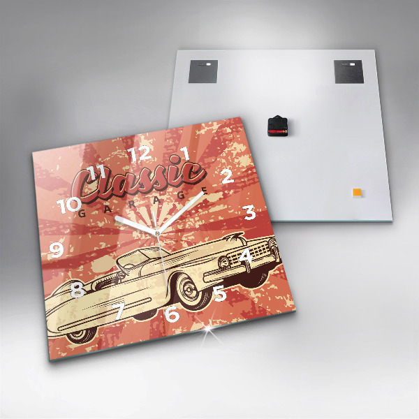 Orologio quadrato in vetro Auto d'epoca retrò