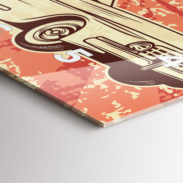 Orologio quadrato in vetro Auto d'epoca retrò