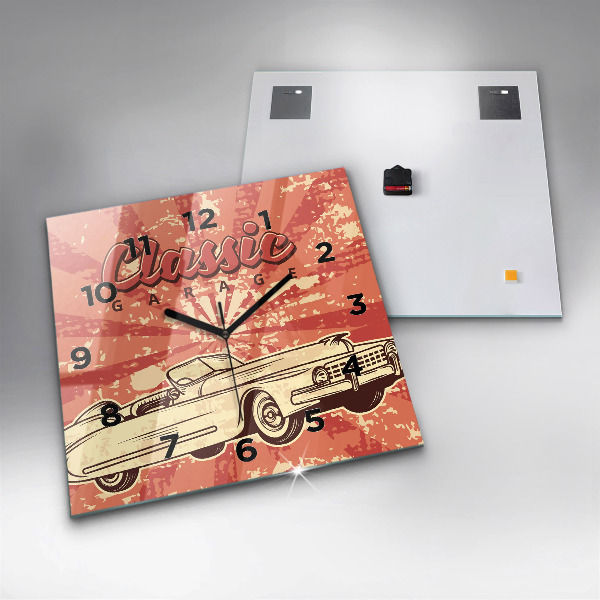 Orologio quadrato in vetro Auto d'epoca retrò