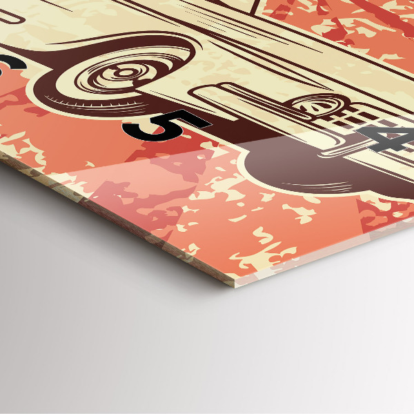 Orologio quadrato in vetro Auto d'epoca retrò