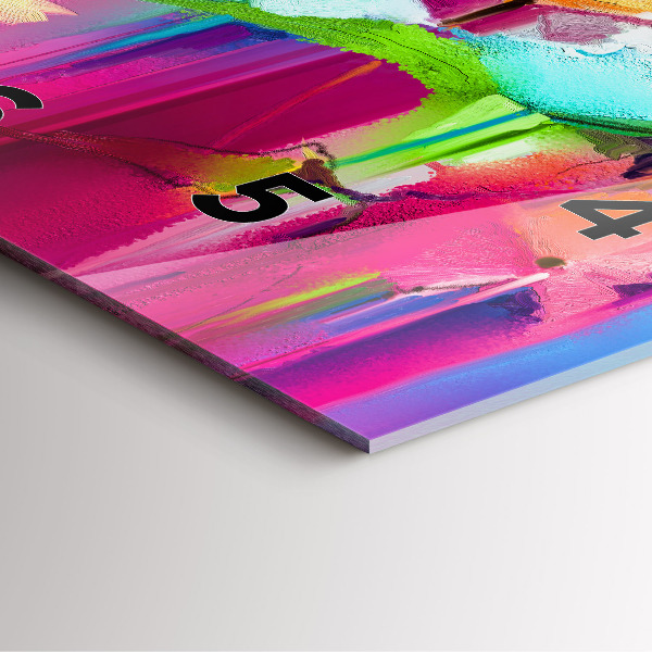 Orologio quadrato in vetro Fiori astratti