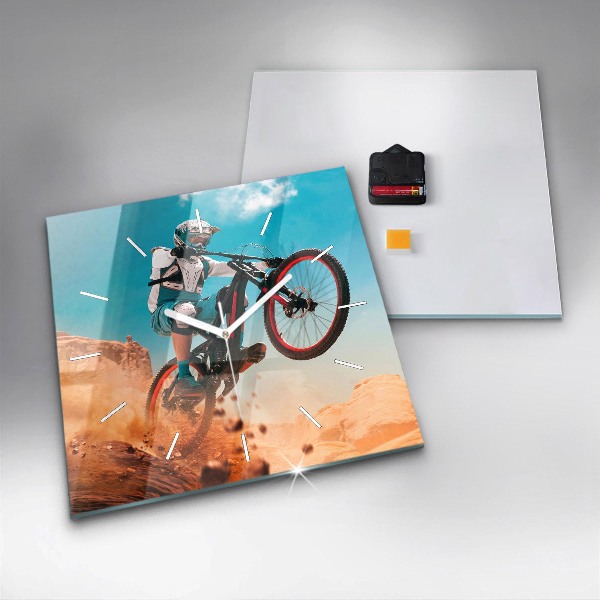 Orologio quadrato in vetro Stuntman e adrenalina