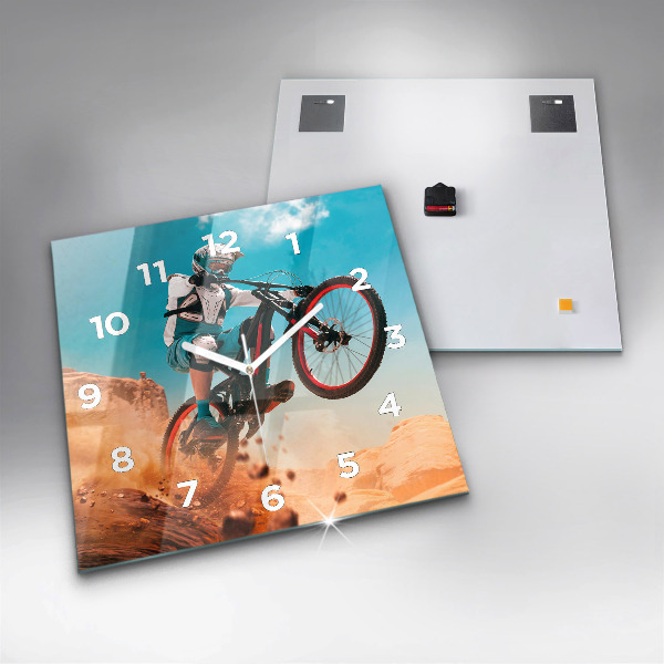 Orologio quadrato in vetro Stuntman e adrenalina