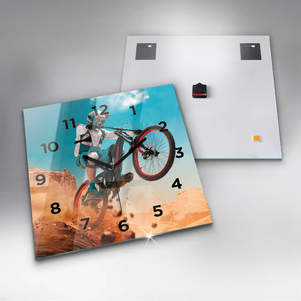 Orologio quadrato in vetro Stuntman e adrenalina