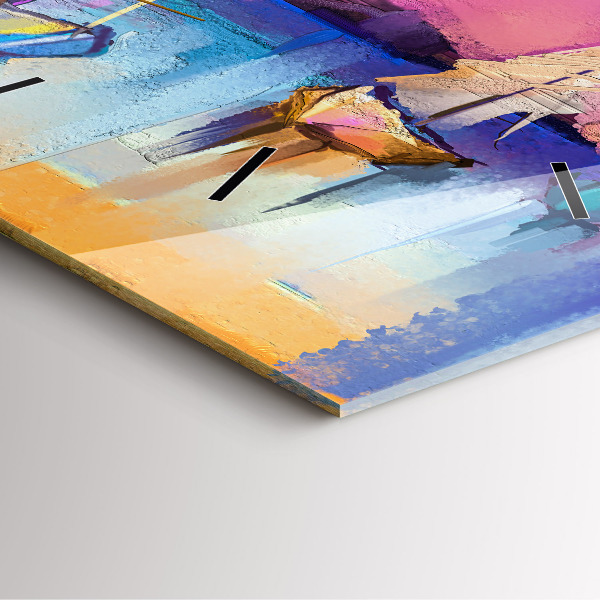 Orologio quadrato in vetro Paesaggio marino