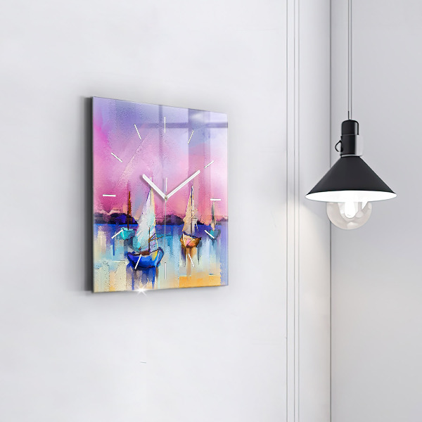 Orologio quadrato in vetro Paesaggio marino