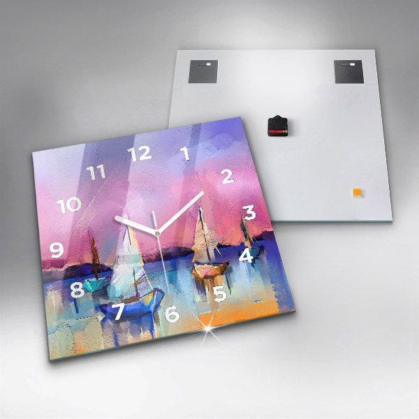 Orologio quadrato in vetro Paesaggio marino