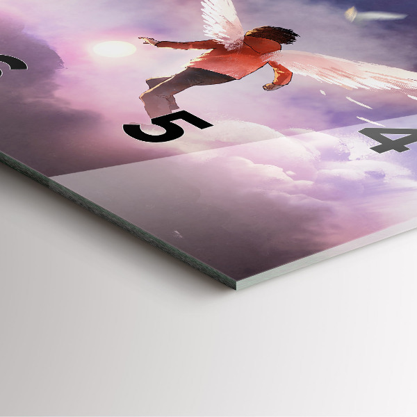 Orologio quadrato in vetro Ragazzo con le ali