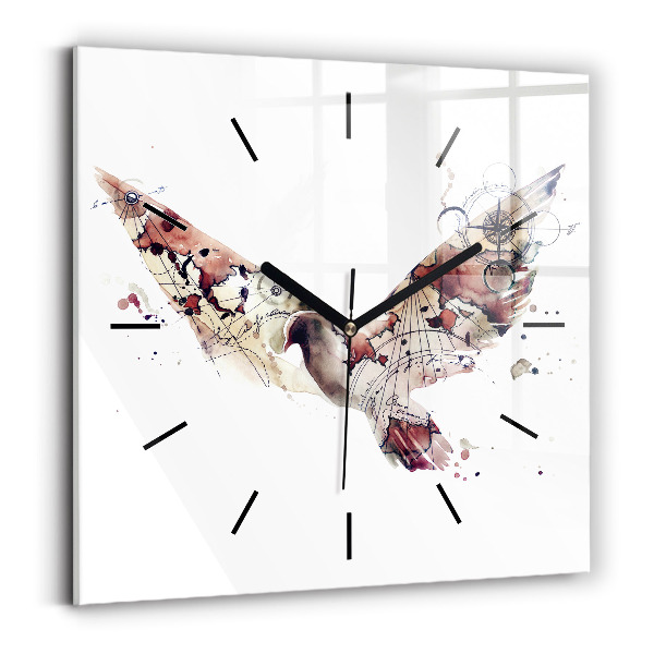 Orologio quadrato in vetro Vista astratta