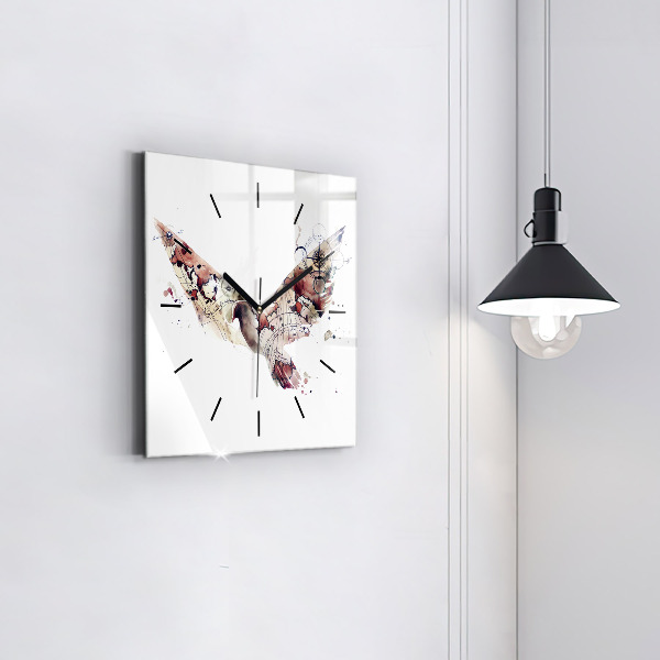 Orologio quadrato in vetro Vista astratta