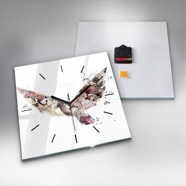 Orologio quadrato in vetro Vista astratta