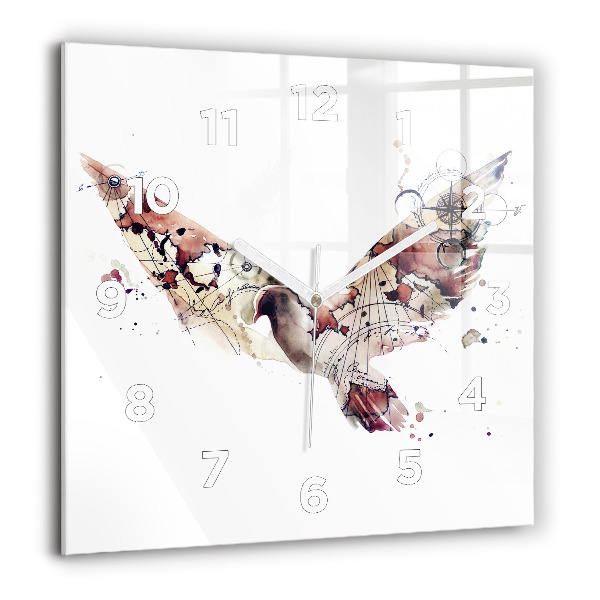 Orologio quadrato in vetro Vista astratta
