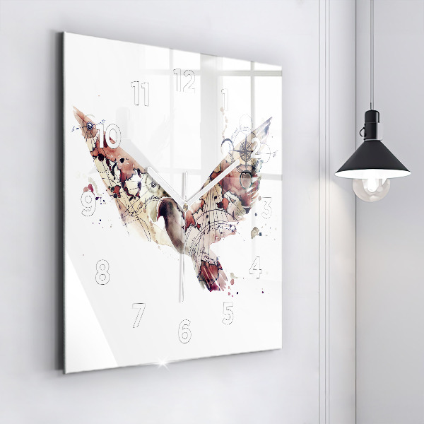 Orologio quadrato in vetro Vista astratta