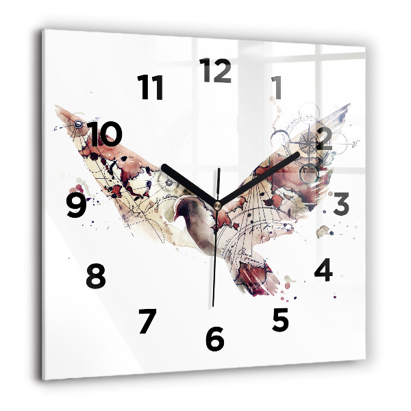 Orologio quadrato in vetro Vista astratta