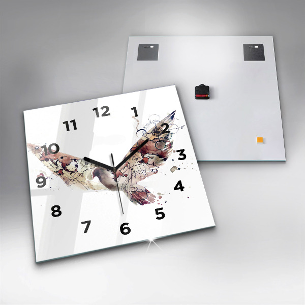 Orologio quadrato in vetro Vista astratta