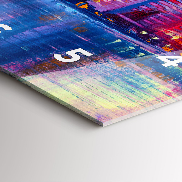 Orologio quadrato in vetro Astrazione del grattacielo