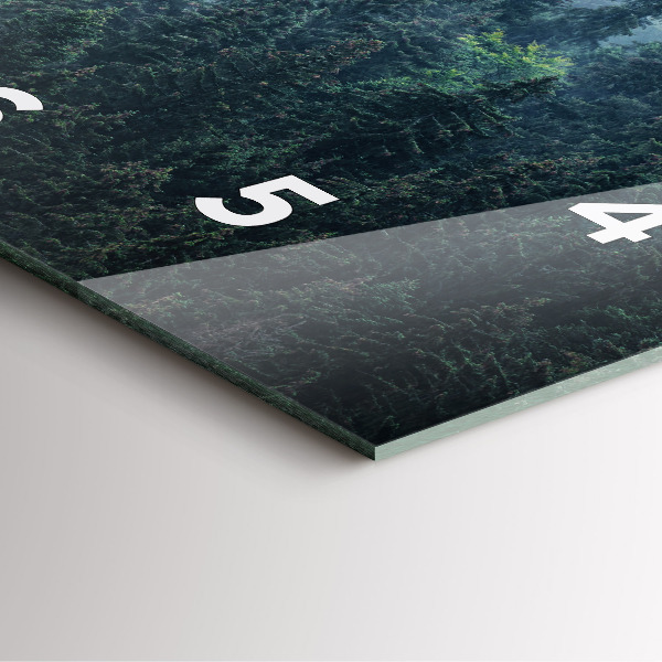 Orologio quadrato in vetro Paesaggio montano nebbioso