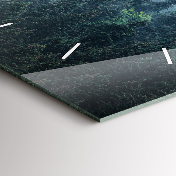 Orologio quadrato in vetro Paesaggio montano nebbioso