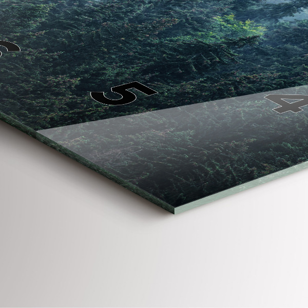 Orologio quadrato in vetro Paesaggio montano nebbioso