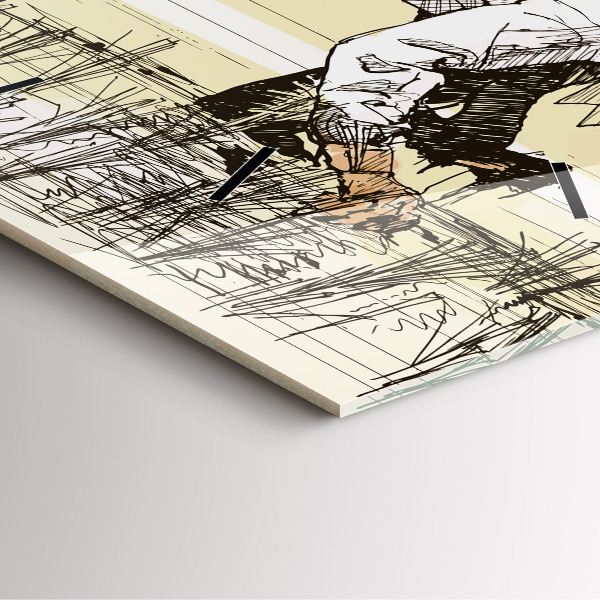 Orologio quadrato Donna che raccoglie il riso