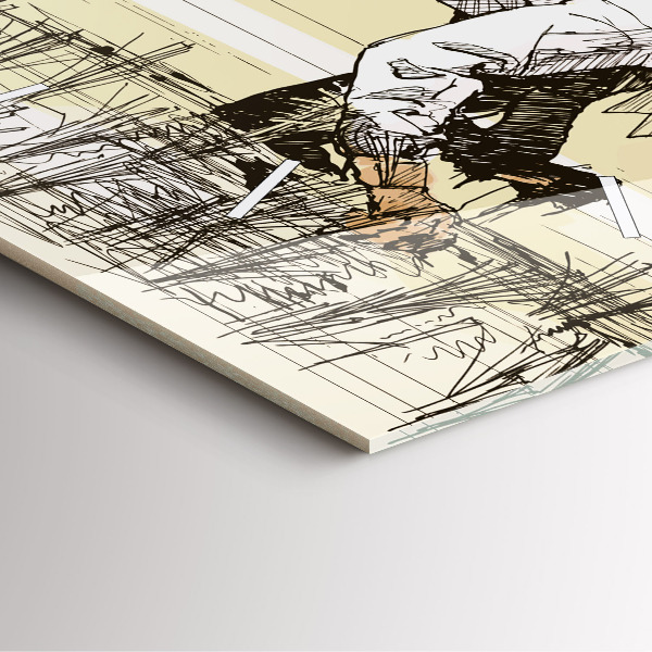 Orologio quadrato Donna che raccoglie il riso