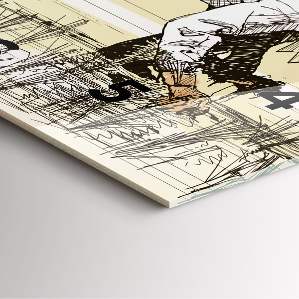 Orologio quadrato Donna che raccoglie il riso