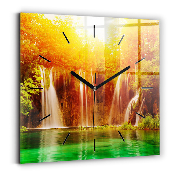 Orologio quadrato in vetro Vista della cascata