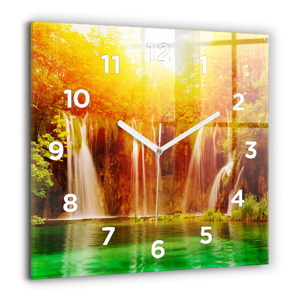 Orologio quadrato in vetro Vista della cascata