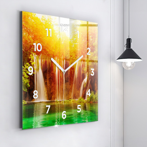 Orologio quadrato in vetro Vista della cascata