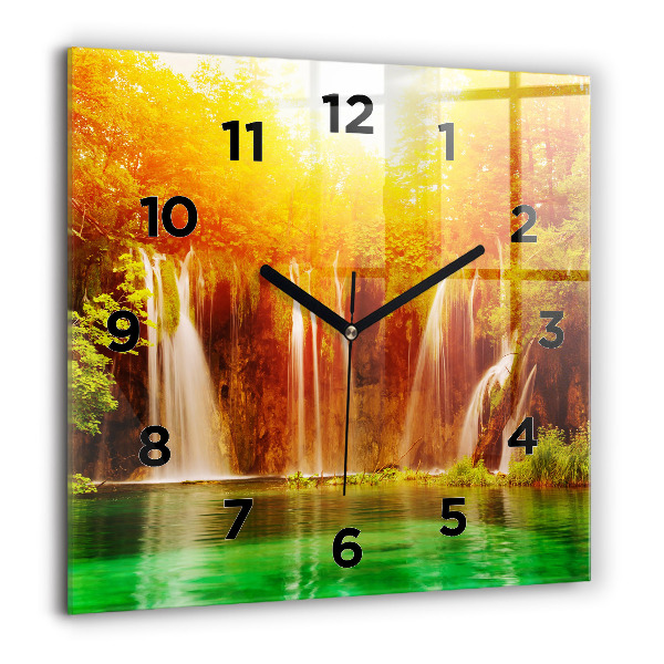 Orologio quadrato in vetro Vista della cascata
