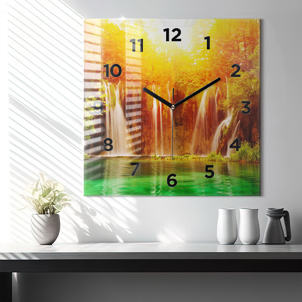 Orologio quadrato in vetro Vista della cascata