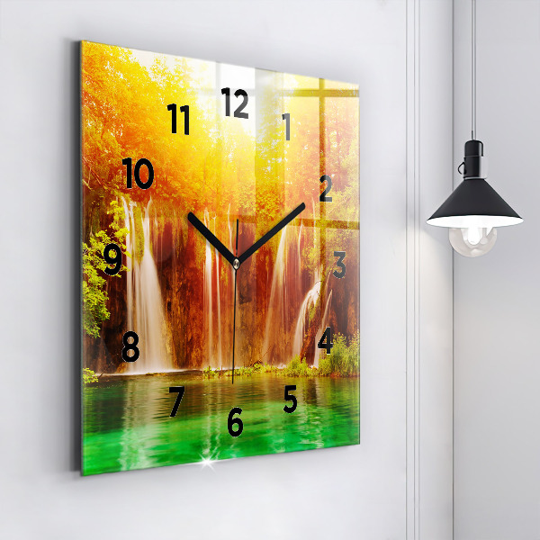 Orologio quadrato in vetro Vista della cascata
