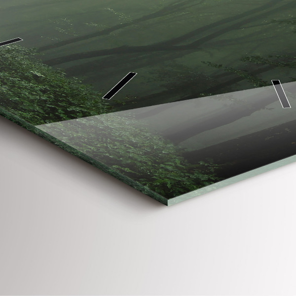 Orologio quadrato Foresta nebbiosa al mattino