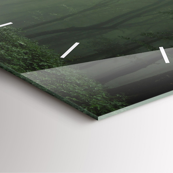 Orologio quadrato Foresta nebbiosa al mattino