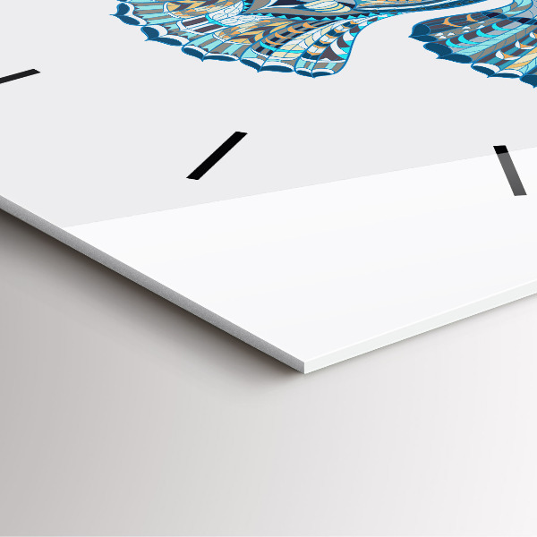 Orologio quadrato in vetro Gufo in volo