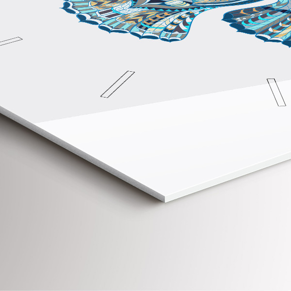 Orologio quadrato in vetro Gufo in volo