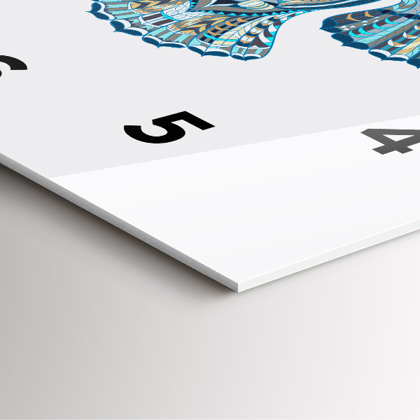 Orologio quadrato in vetro Gufo in volo