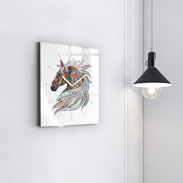 Orologio quadrato Illustrazione di cavallo