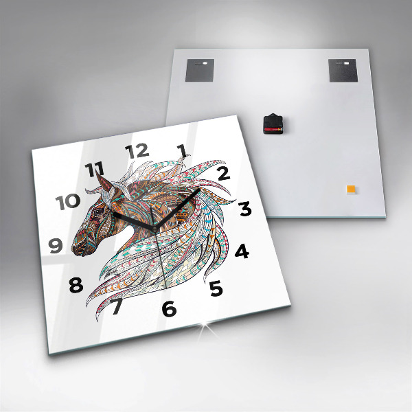 Orologio quadrato Illustrazione di cavallo